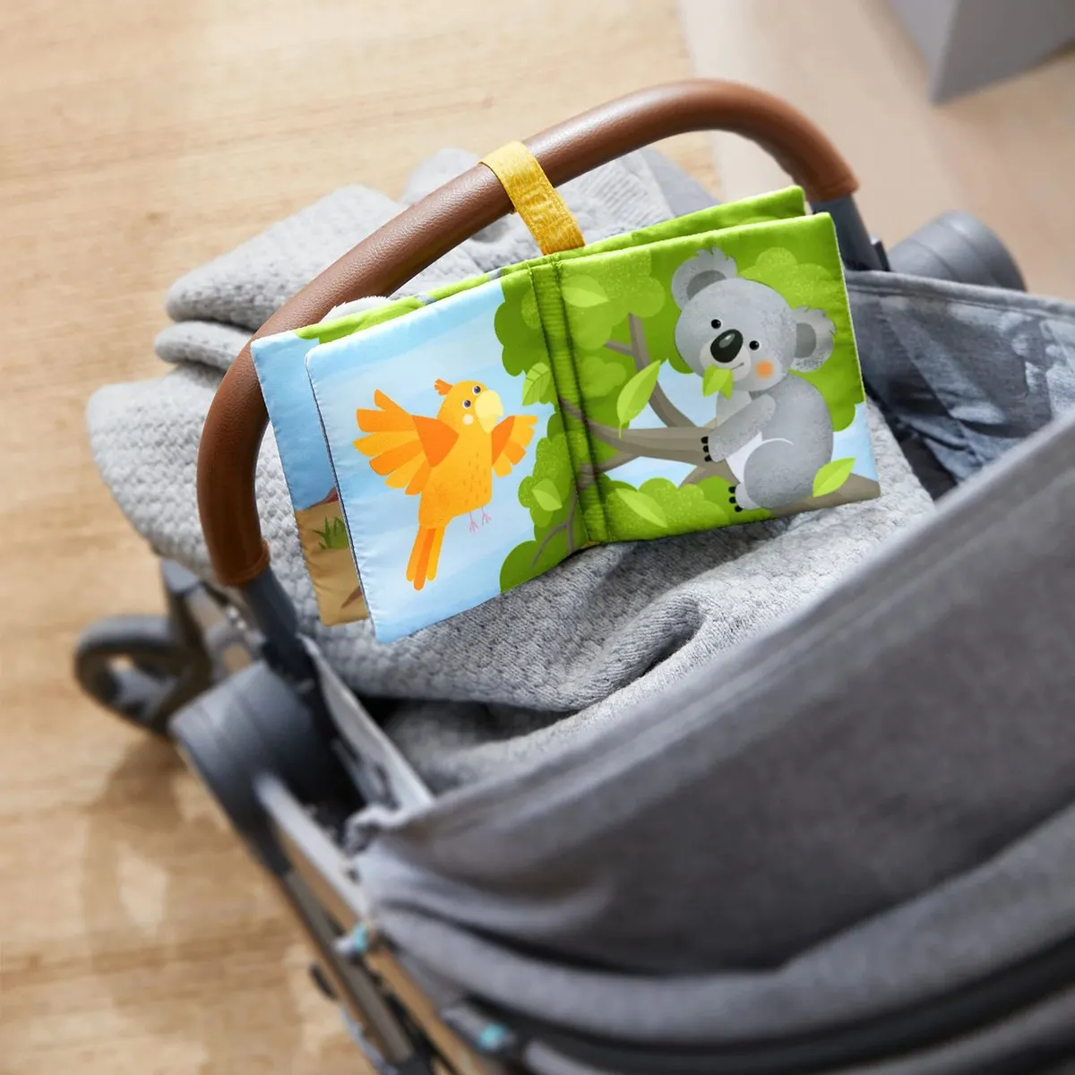 Haba Koala Stoffen Boek - Geel/Grijs/Groen