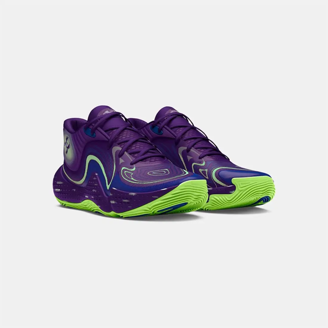 Under Armour Spawn 6 Mid Basketbalschoenen 43 - Paars