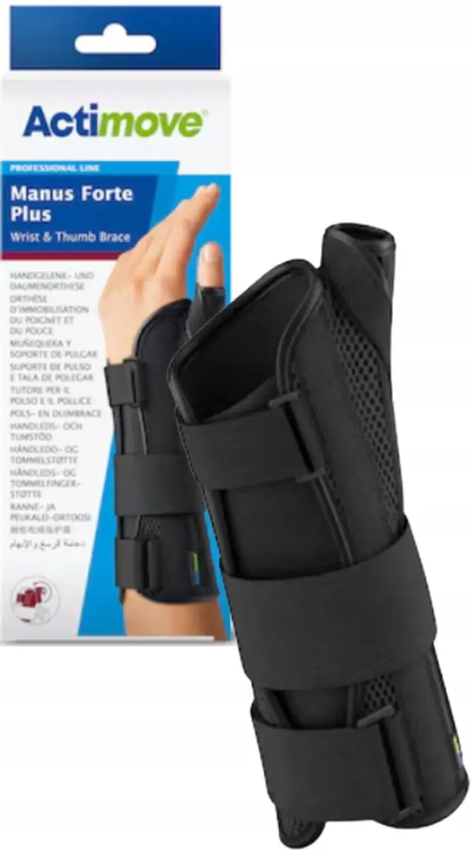 Actimove Pols- en Duimbrace Rechts Zwart L-XL
