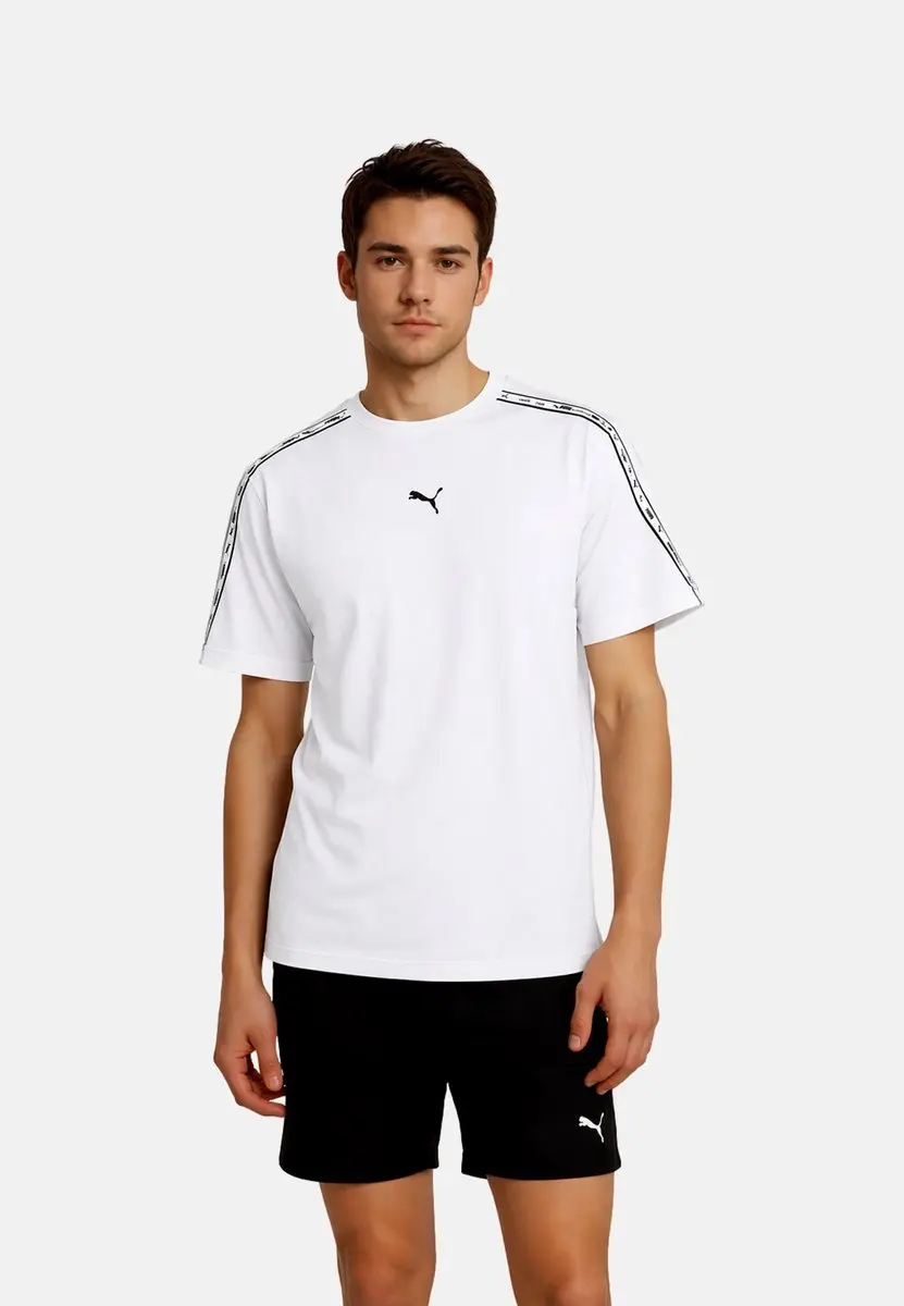 PUMA Tape Tee Heren - Wit M