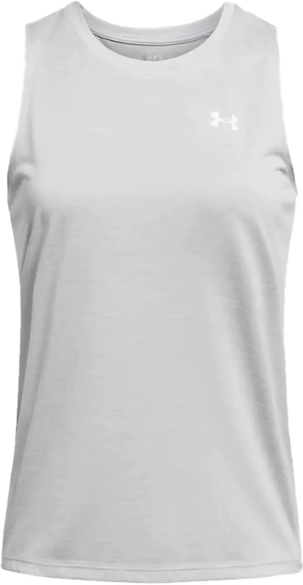 Under Armour Tech Tank Twist Dames Sportshirt - Halo Grijs L