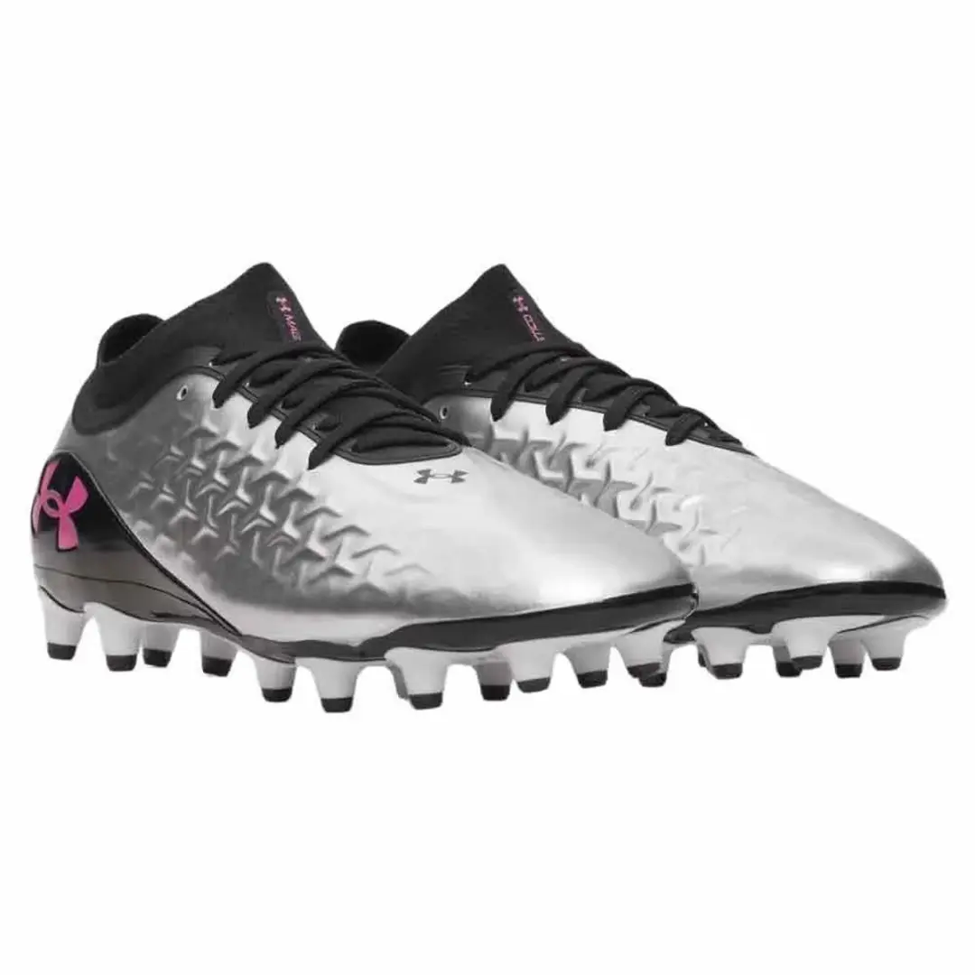 Under Armour Magnetico Pro 6 FG Voetbalschoenen - Zilver/Roze - EU 44