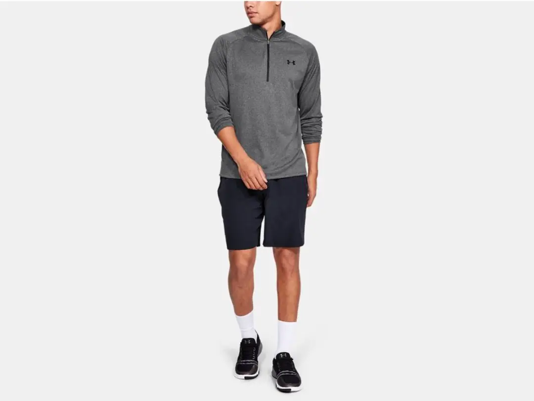 Under Armour UA Tech Shirt met ½-rits - XS - Carbon Heather