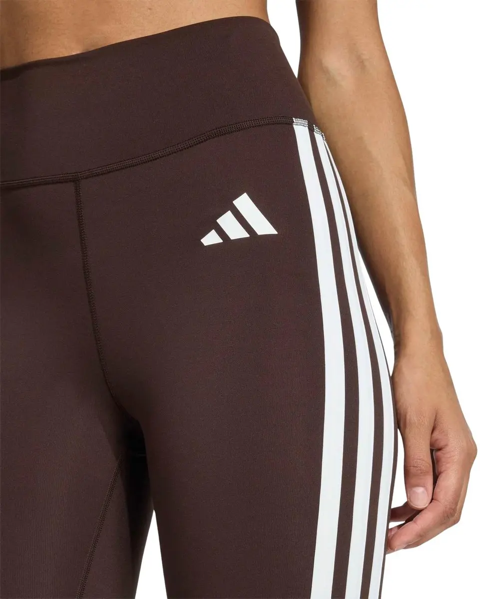 Adidas Optime Essentials Flared Legging KC7868 - XL - Donkerbruin/Wit
