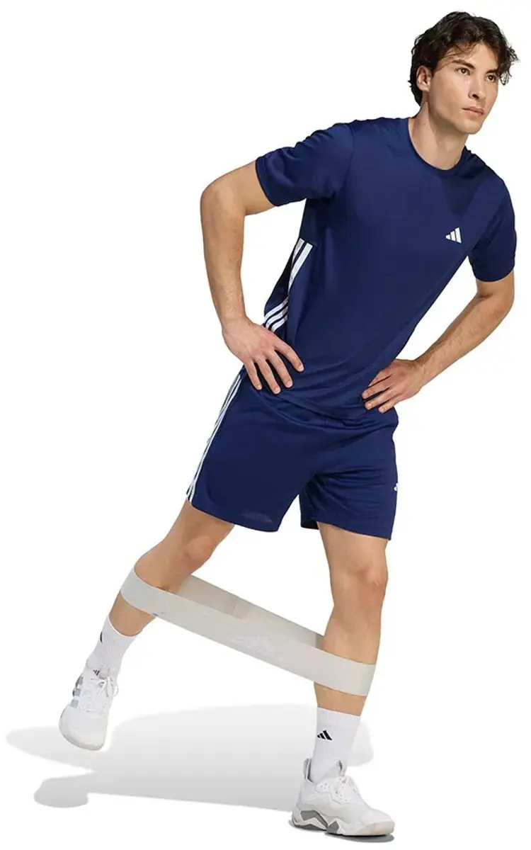 Adidas Workout Essentials Base 3 Stripes Korte Broek M - Blauw