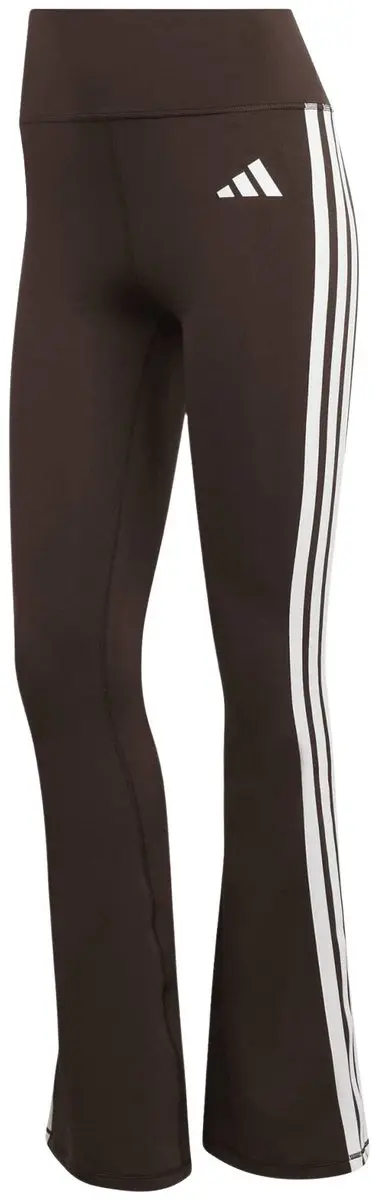 Adidas Optime Essentials 3-Stripes Flared Legging - XS - Donkerbruin/Wit