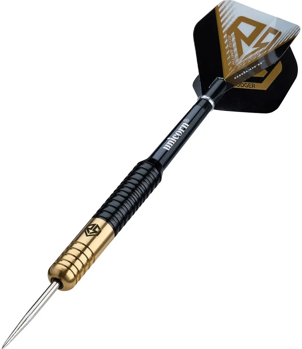 Unicorn Ross Smith Brass Dartpijlen - 3 Stuks - Goud/Zwart