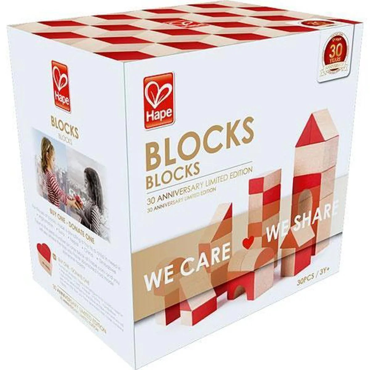 Hape Houten Blokken 30-delig - Rood