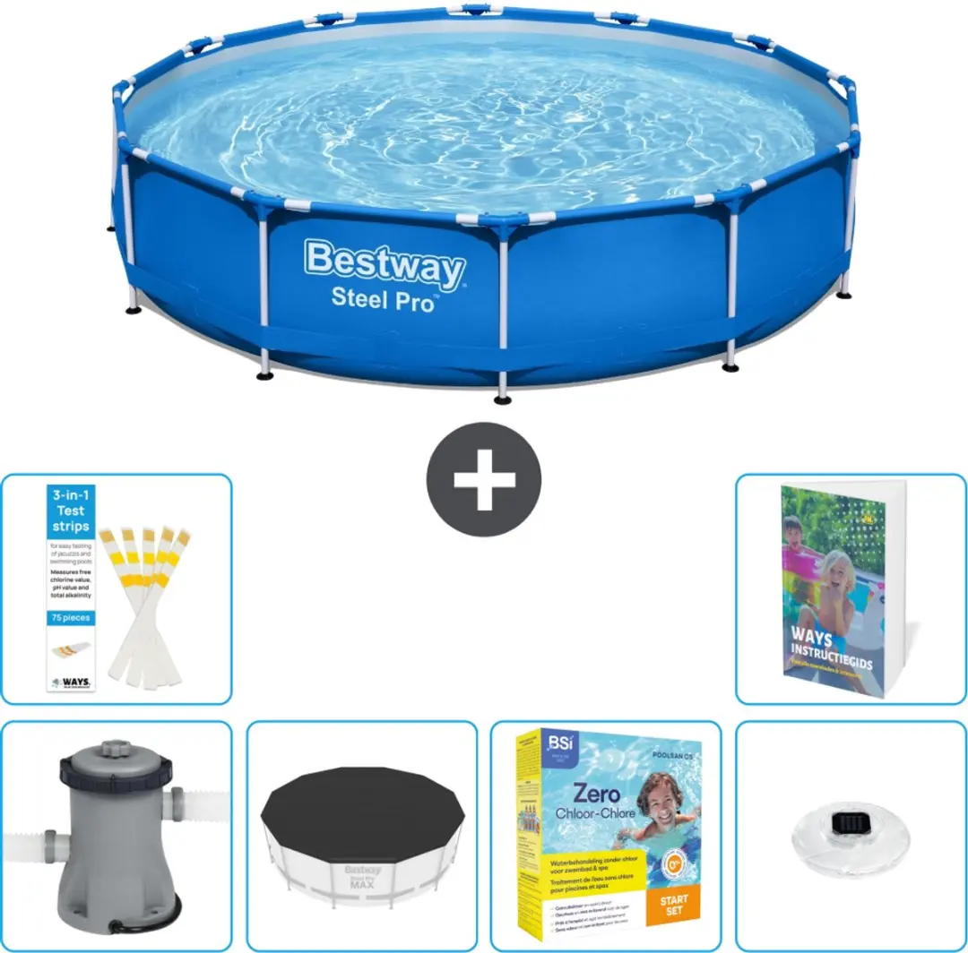 Bestway Steel Pro Zwembad 366x76cm Blauw