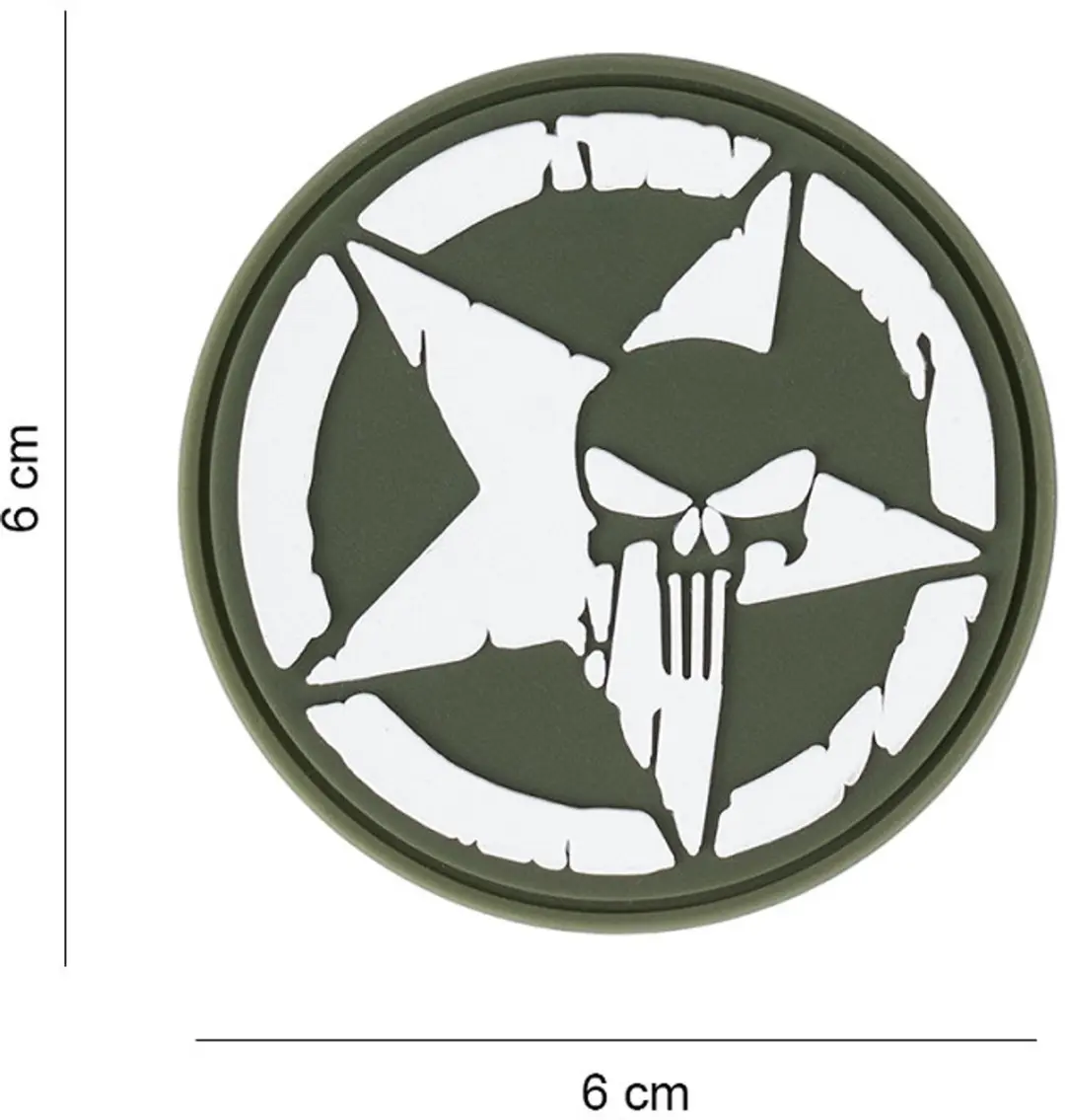 101 inc Embleem 3D Punisher Allied Star Groen