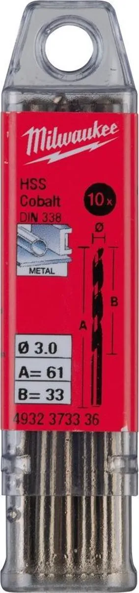 Milwaukee 4932373343 HSS-G Metaalboor 5mm - 10 Stuks