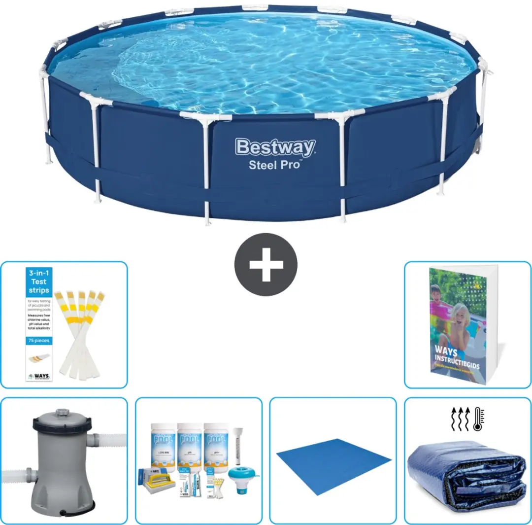 Bestway Steel Pro Zwembad 396x84cm Blauw