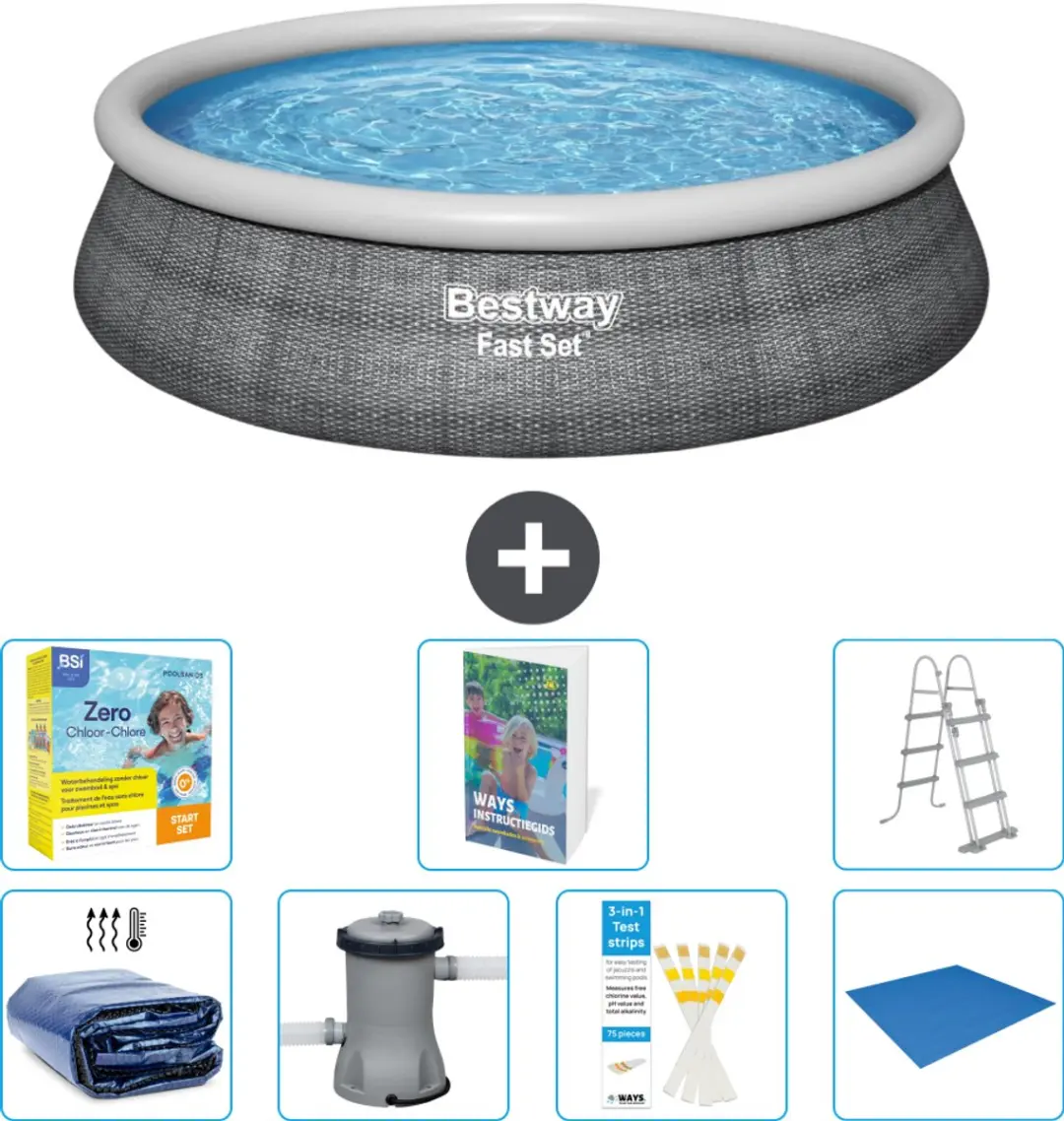 Bestway Rond Zwembad 457cm Fast Set