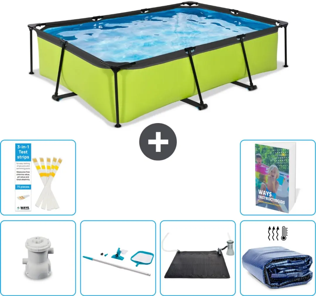 EXIT Toys Lime Frame Zwembad 300x200x65cm