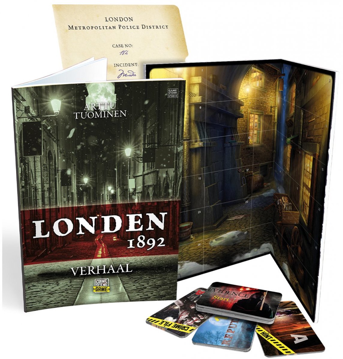 Tactic Crime Scene Londen 1892 – Bordspel – Misdaadspel – Duister Mysterie in Victoriaans Whitechapel – Diepgaand Onderzoek en Deductie – Crime Scene Serie – Game Storm Studio – 1 of Meer Spelers – Vanaf 18 Jaar