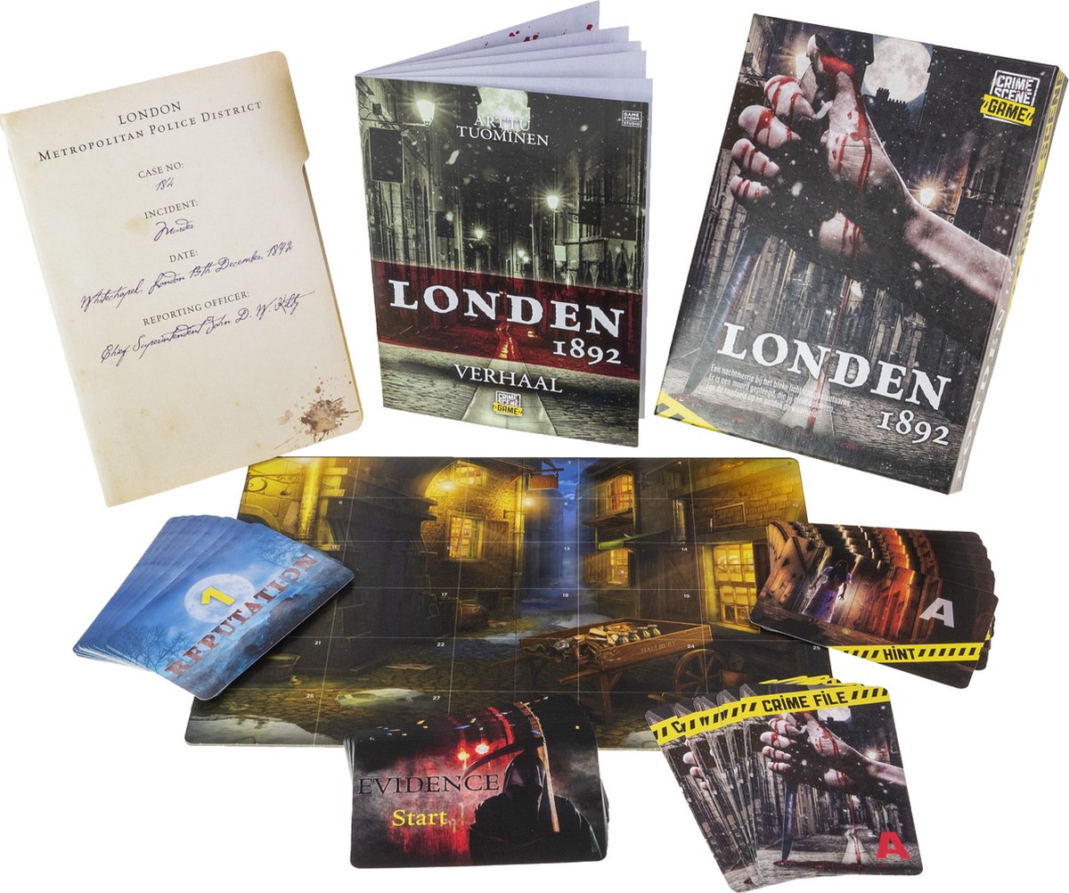 Tactic Crime Scene Londen 1892 – Bordspel – Misdaadspel – Duister Mysterie in Victoriaans Whitechapel – Diepgaand Onderzoek en Deductie – Crime Scene Serie – Game Storm Studio – 1 of Meer Spelers – Vanaf 18 Jaar