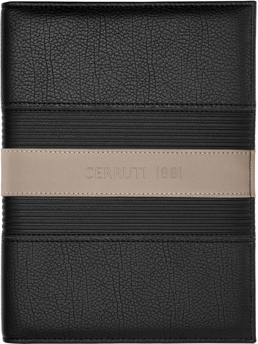 Nino Cerruti Delano A5 Schrijfmap - Taupe & Black