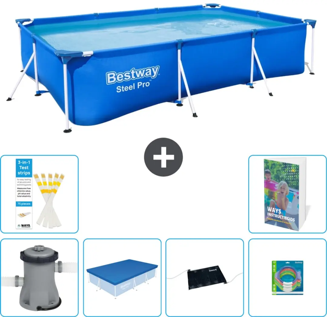 Bestway Steel Pro Zwembad 300x201x66cm Blauw