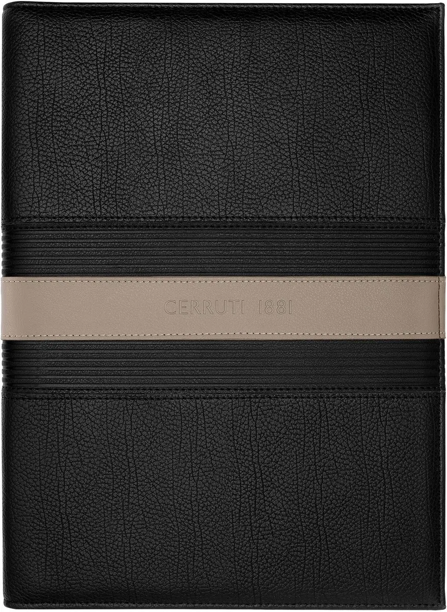 Nino Cerruti Delano A4 Schrijfmap - Taupe & Black
