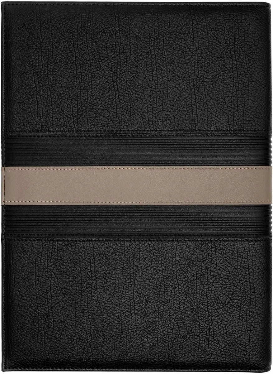 Nino Cerruti Delano A4 Schrijfmap - Taupe & Black