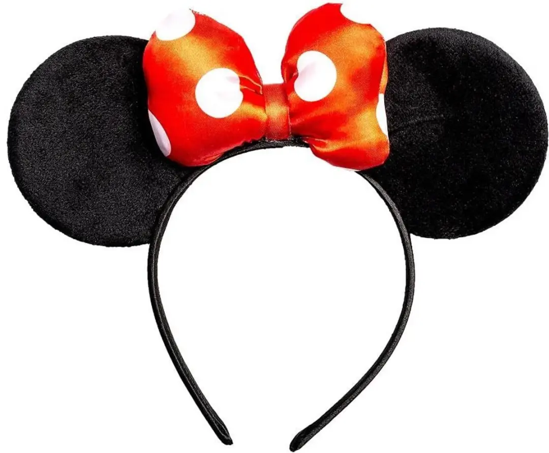 Disney Minnie Mouse Polkadot Bow Headband - Rood/Zwart/Wit