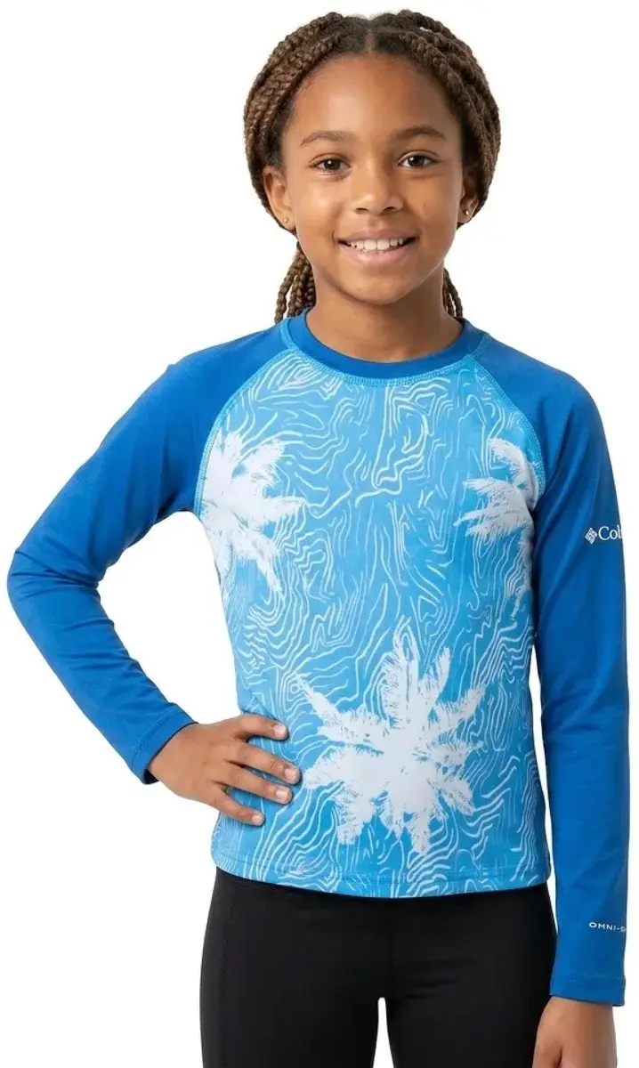 Columbia Sandy Shores T-shirt Lange Mouwen - Compass Blue 10-12j