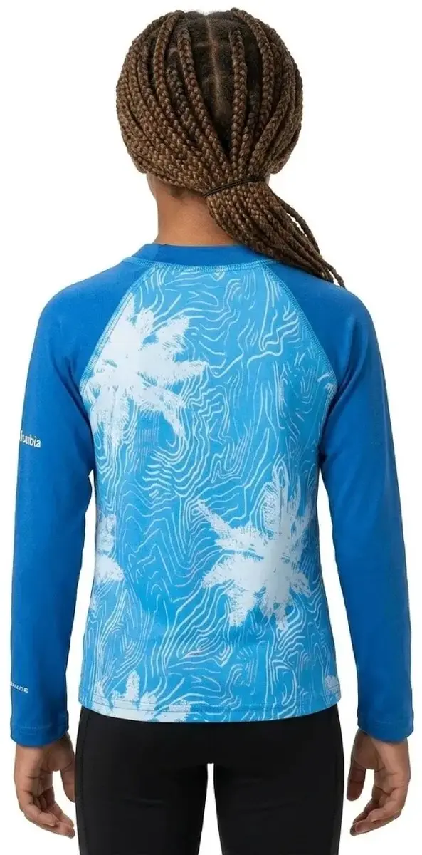 Columbia Sandy Shores T-shirt Lange Mouwen - Compass Blue 10-12j