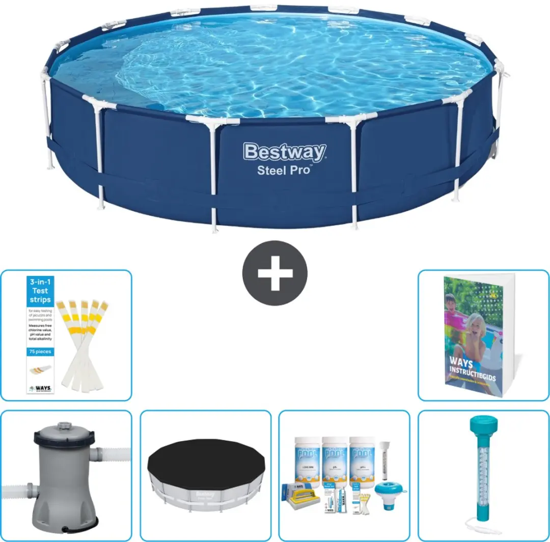 Bestway Steel Pro Zwembad 396x84cm Blauw
