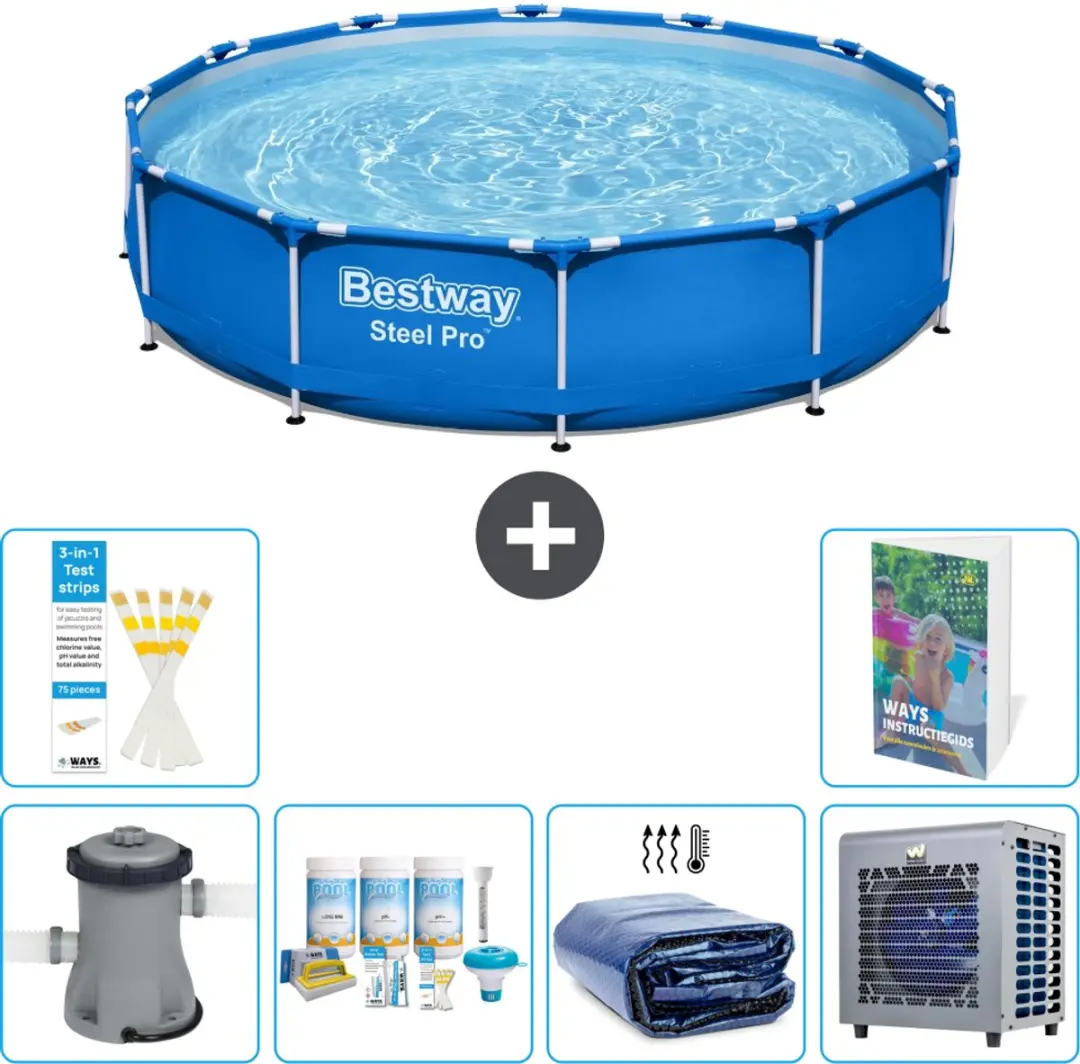 Bestway Steel Pro Zwembad 366x76cm Blauw