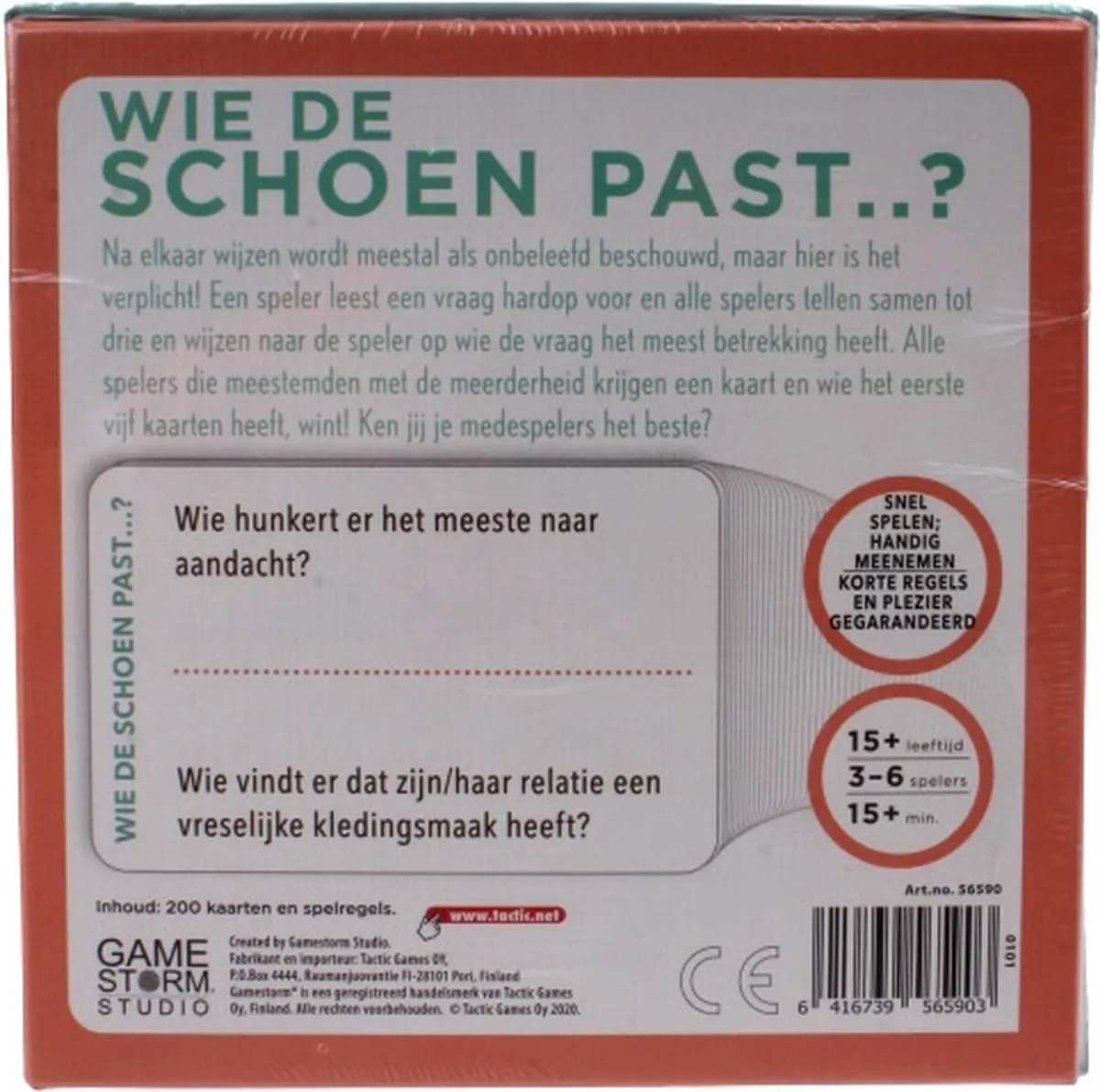 Tactic Wie de Schoen Past..? Kaartspel - 3-6 Spelers