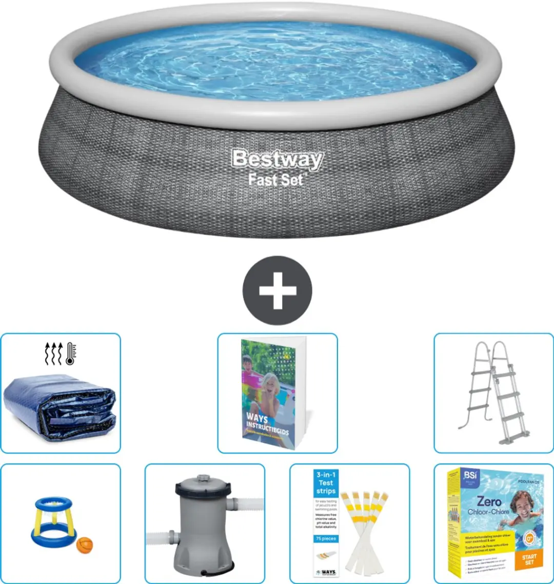 Bestway Fast Set Opblaaszwembad 457cm