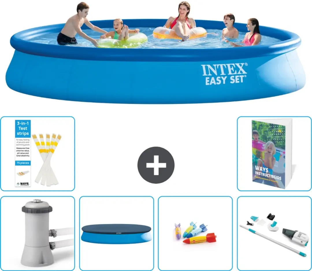 Intex Easy Set Rond Zwembad 457x84cm Blauw