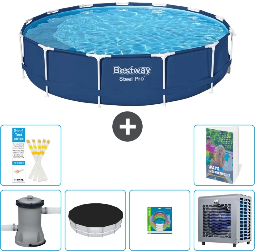 Bestway Steel Pro Zwembad 396x84cm Blauw