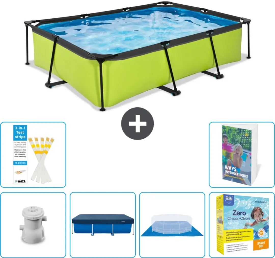 EXIT Toys Lime Frame Zwembad 300x200x65cm