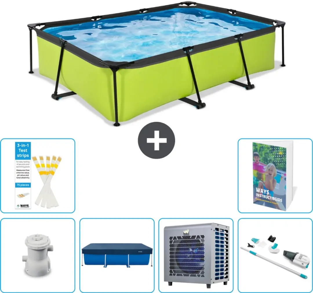 EXIT Toys Lime Frame Zwembad 300x200x65cm