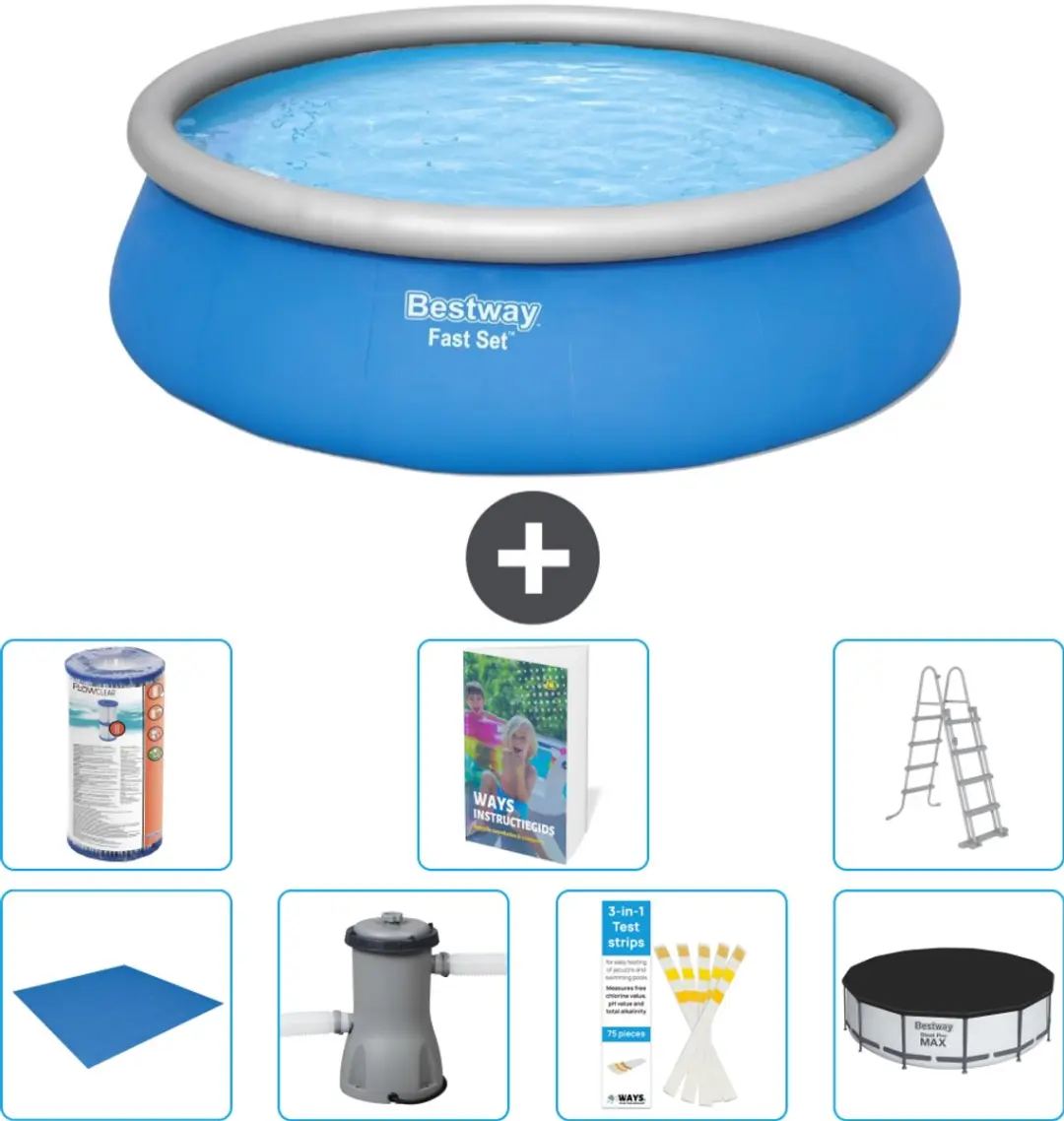 Bestway Fast Set Opblaaszwembad 457x122cm