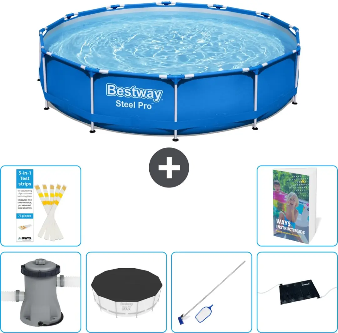 Bestway Steel Pro Zwembad 366x76cm Blauw