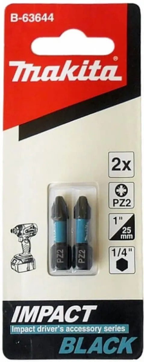 Makita B63644 Slagschroefbit Pz2 - 2 Stuks