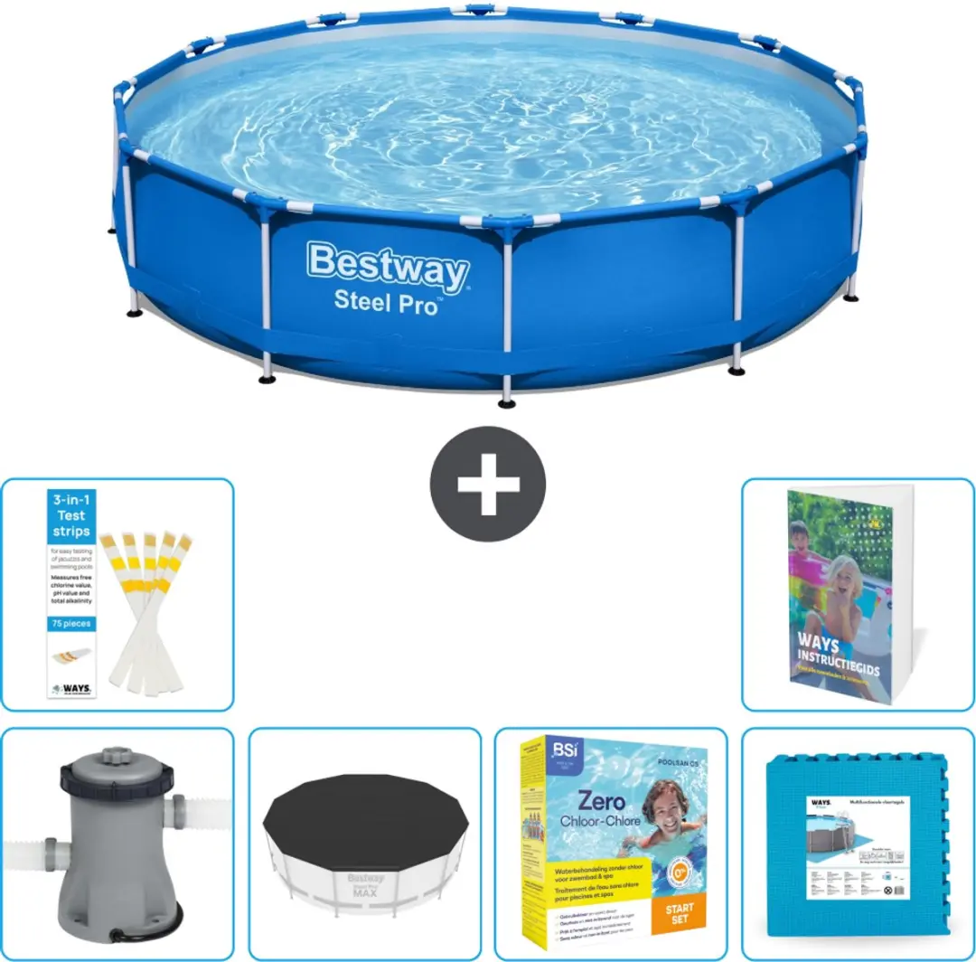 Bestway Steel Pro Zwembad 366x76cm Blauw