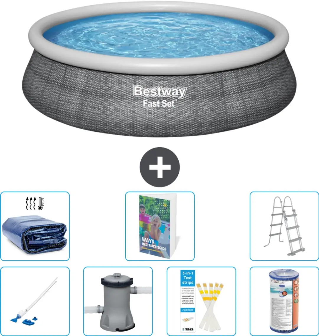 Bestway Fast Set Opblaaszwembad 457cm