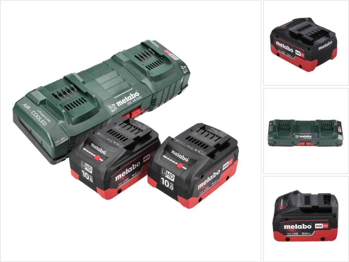 Metabo 18V Basisset 2x 10,0Ah LiHD CAS