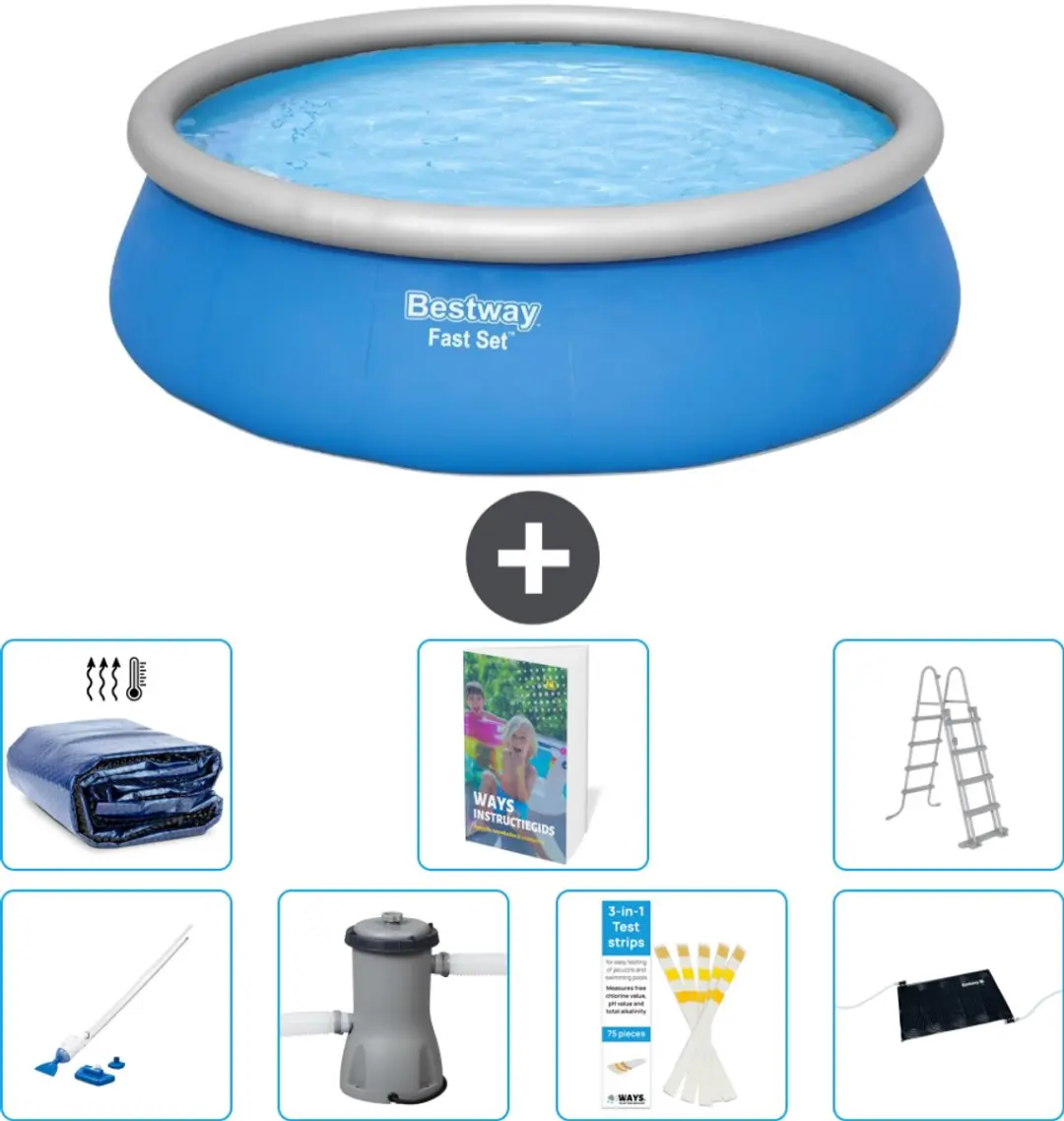 Bestway Fast Set Opblaasbaar Zwembad 457x122cm
