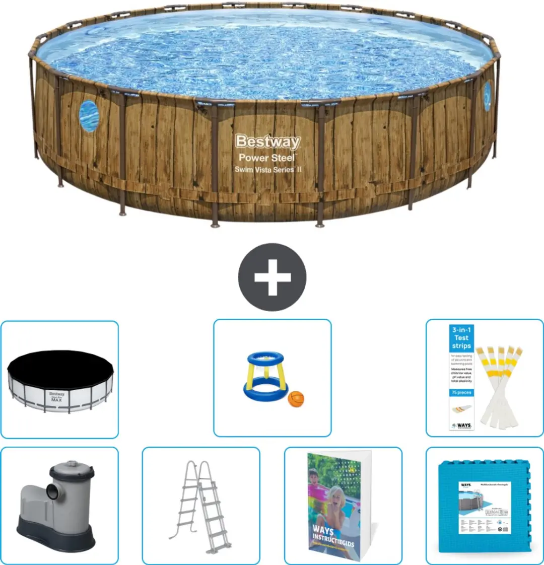 Bestway Rond Power Steel Swim Vista Zwembad 549cm