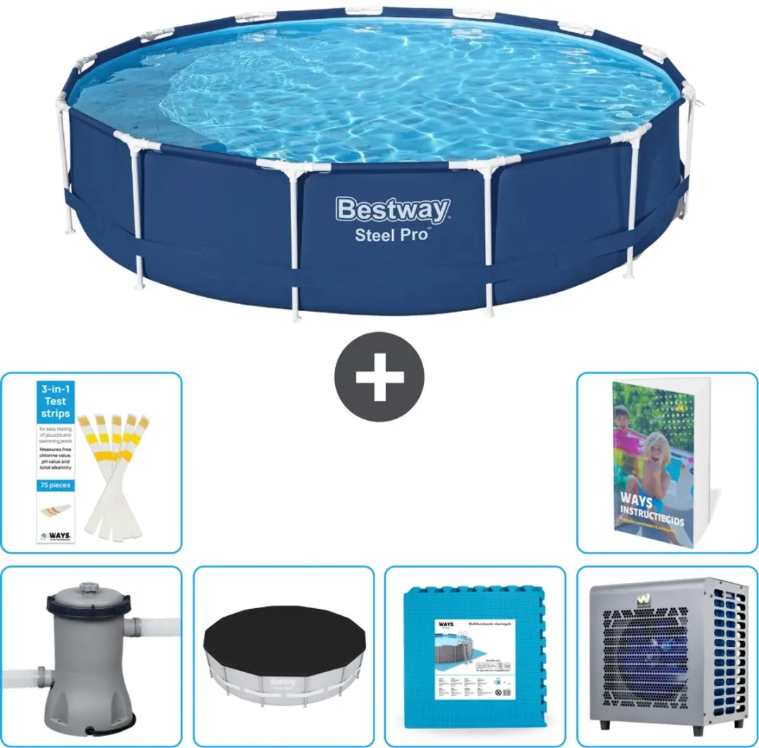 Bestway Steel Pro Zwembad 396x84cm Blauw