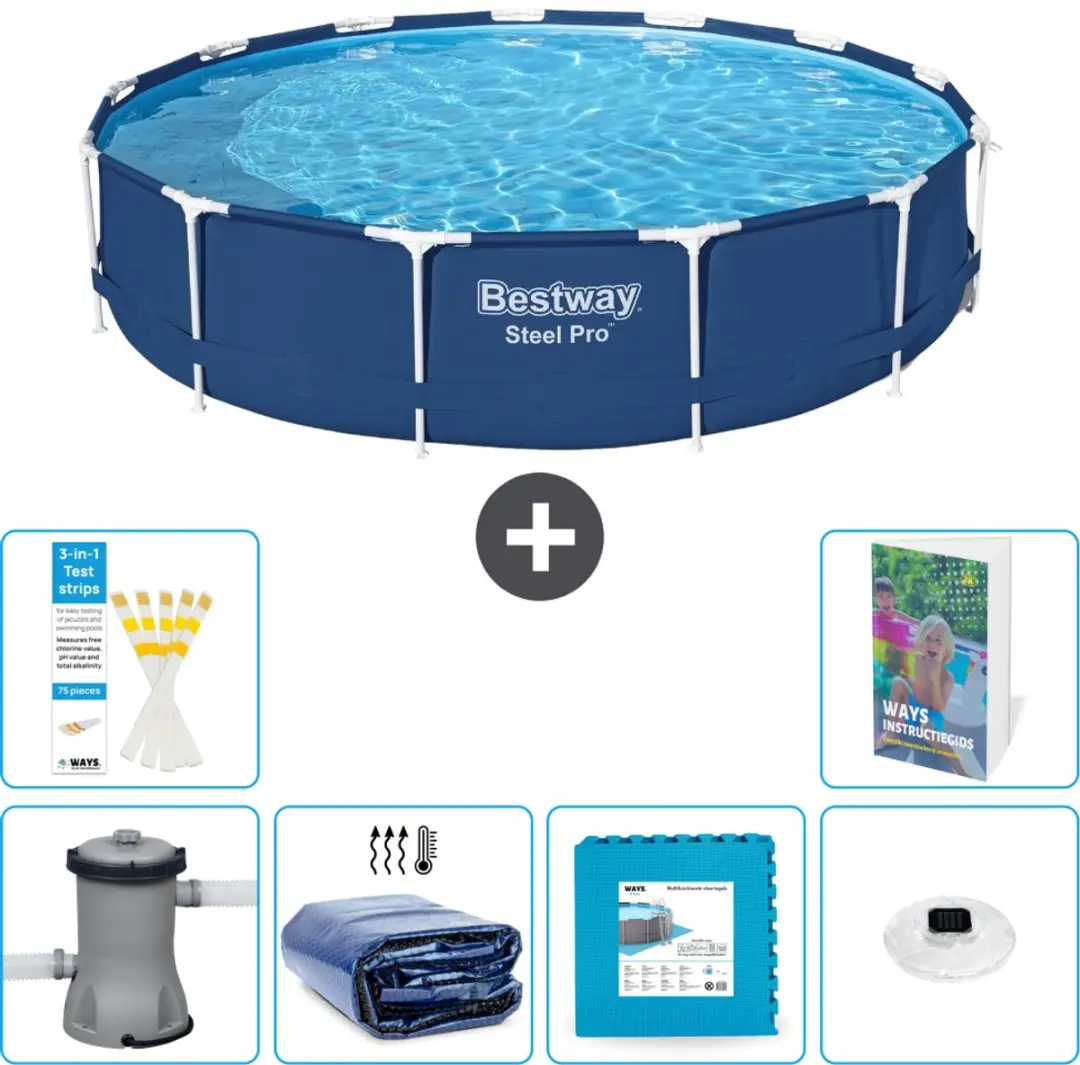 Bestway Steel Pro Zwembad 396x84cm Blauw