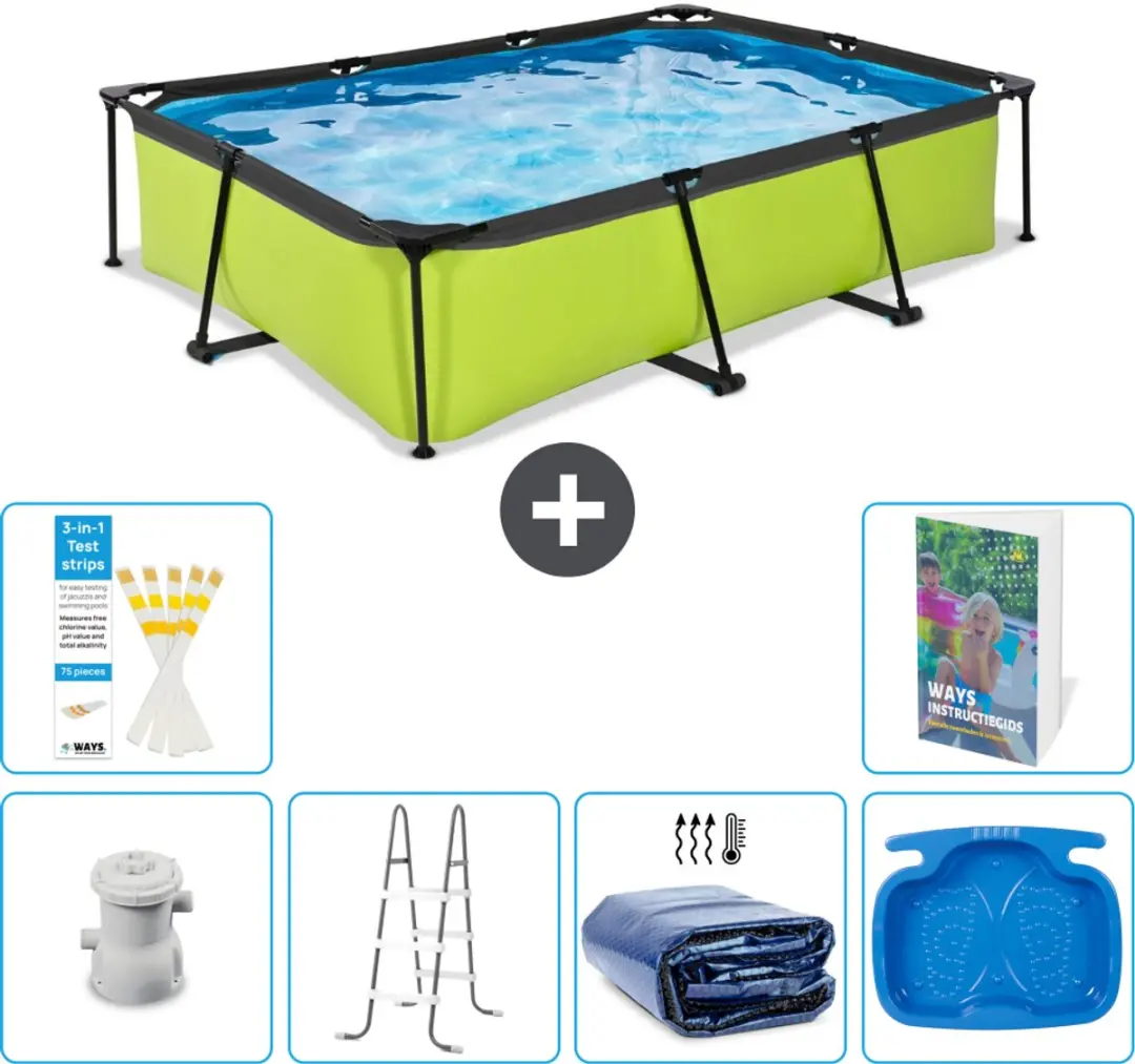 EXIT Toys Lime Frame Zwembad 300x200x65cm