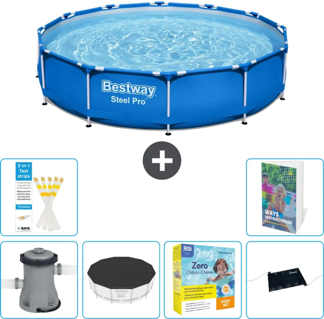 Bestway Steel Pro Zwembad 366x76cm Blauw