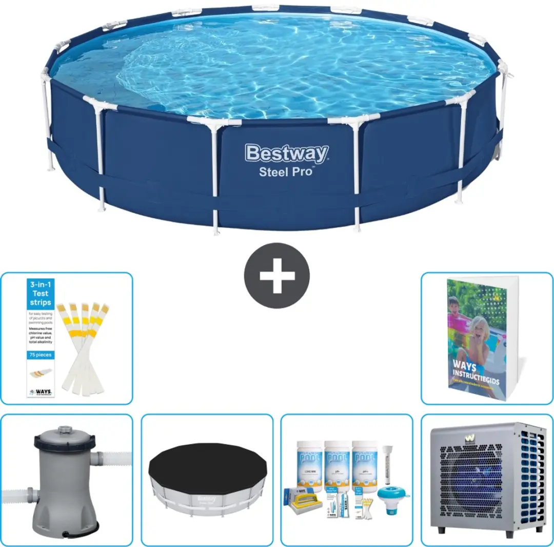 Bestway Steel Pro Zwembad 396x84cm Blauw