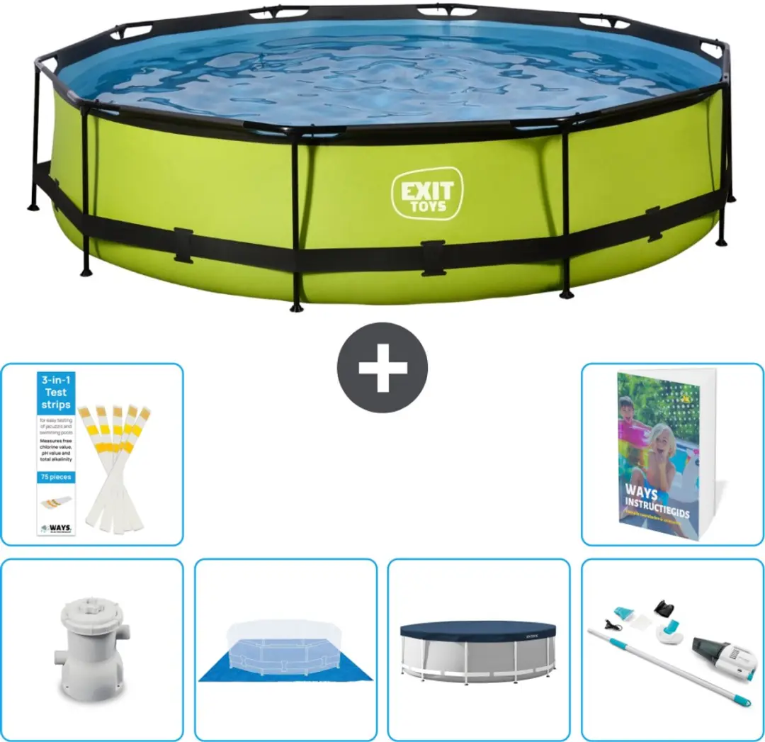 EXIT Toys Rond Lime Frame Zwembad 360x76cm
