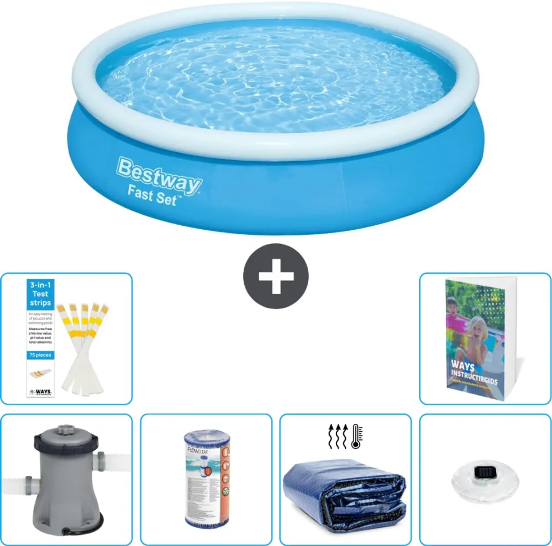 Bestway Fast Set Opblaasbaar Zwembad 366x76cm